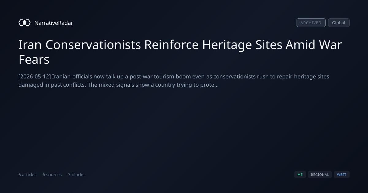 Iran Conservationists Reinforce Heritage Sites Amid War Fears
